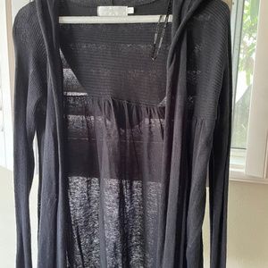 MM Conture  Black linen and Cotton throw sweater.